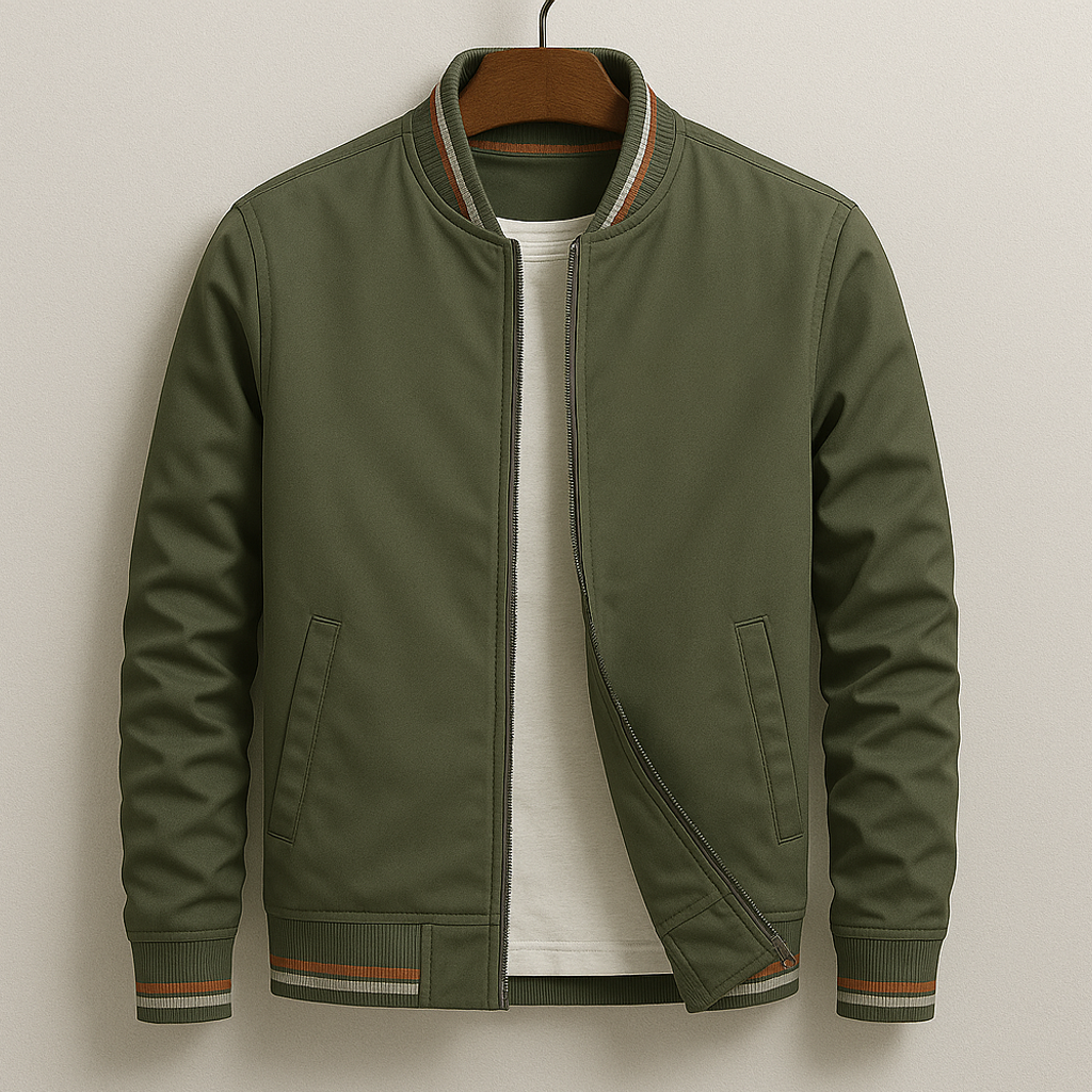 Veste pour homme automne déperlante respirante en polyester avec coupe casual Laurent