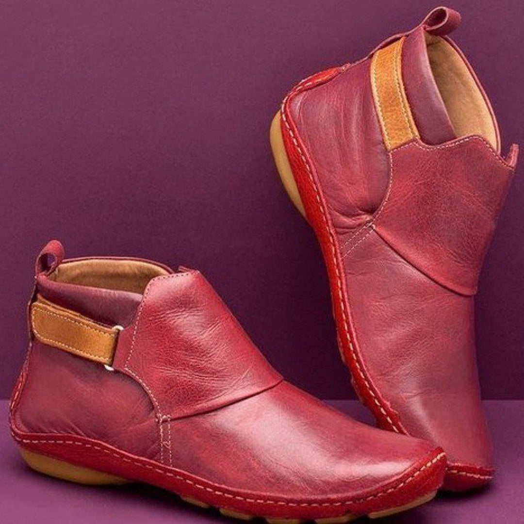 Bottines pour femmes automne souples élégantes en similicuir avec semelle antidérapante Clémence