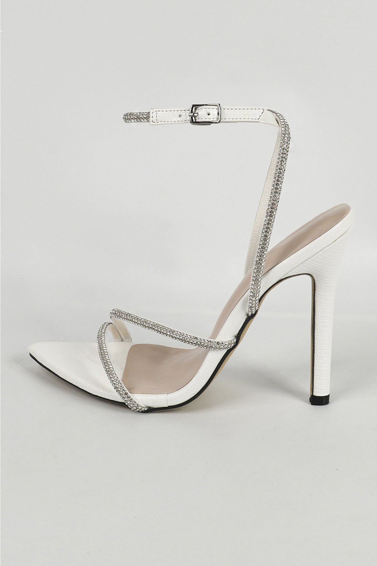 Ariane – Escarpins Pointus à Strass et Talon Haut