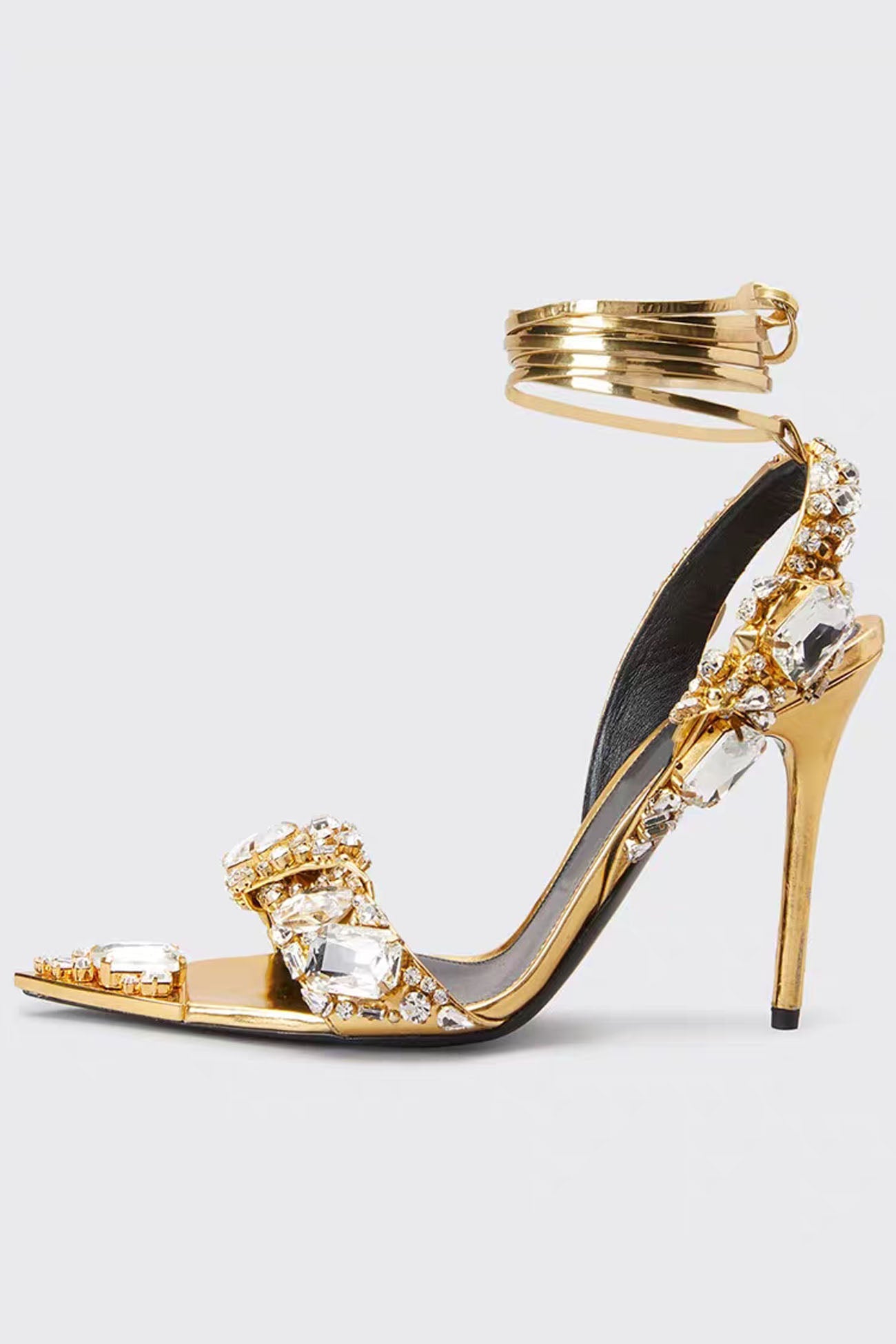 Mélya – Sandales à Talons Aiguille avec Lacets et Strass