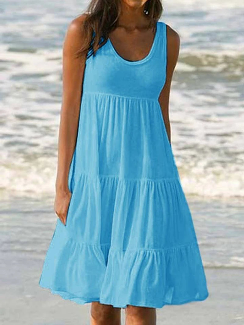 Louise – Robe midi moulante à fines bretelles dos nu