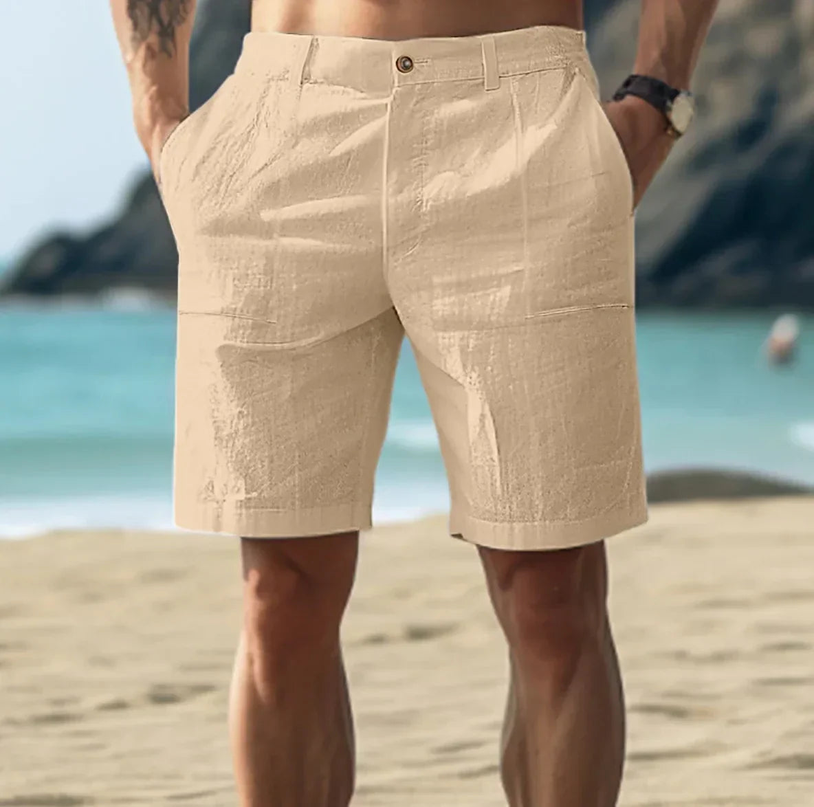 Short homme en lin décontracté – légèreté naturelle pour l’été