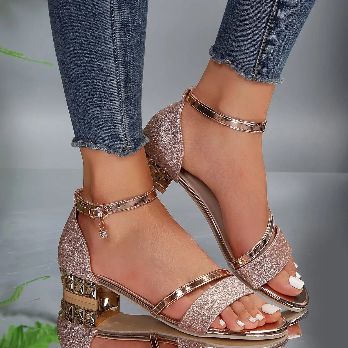 Violette – Sandales à talon bloc femme