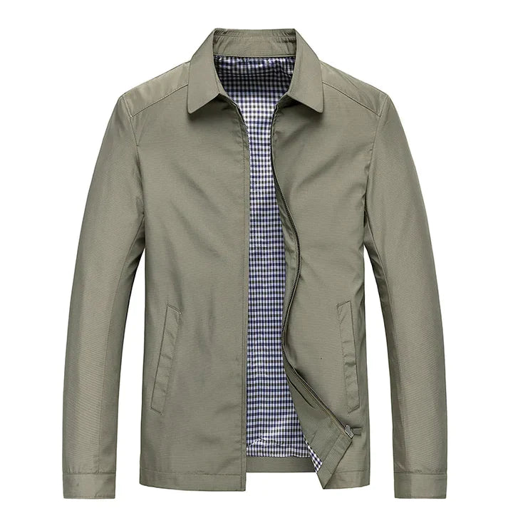 Veste pour homme automne déperlante en coton léger avec doublure à carreaux Gabriel