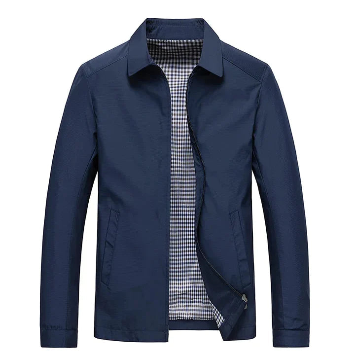Veste pour homme automne déperlante en coton léger avec doublure à carreaux Gabriel
