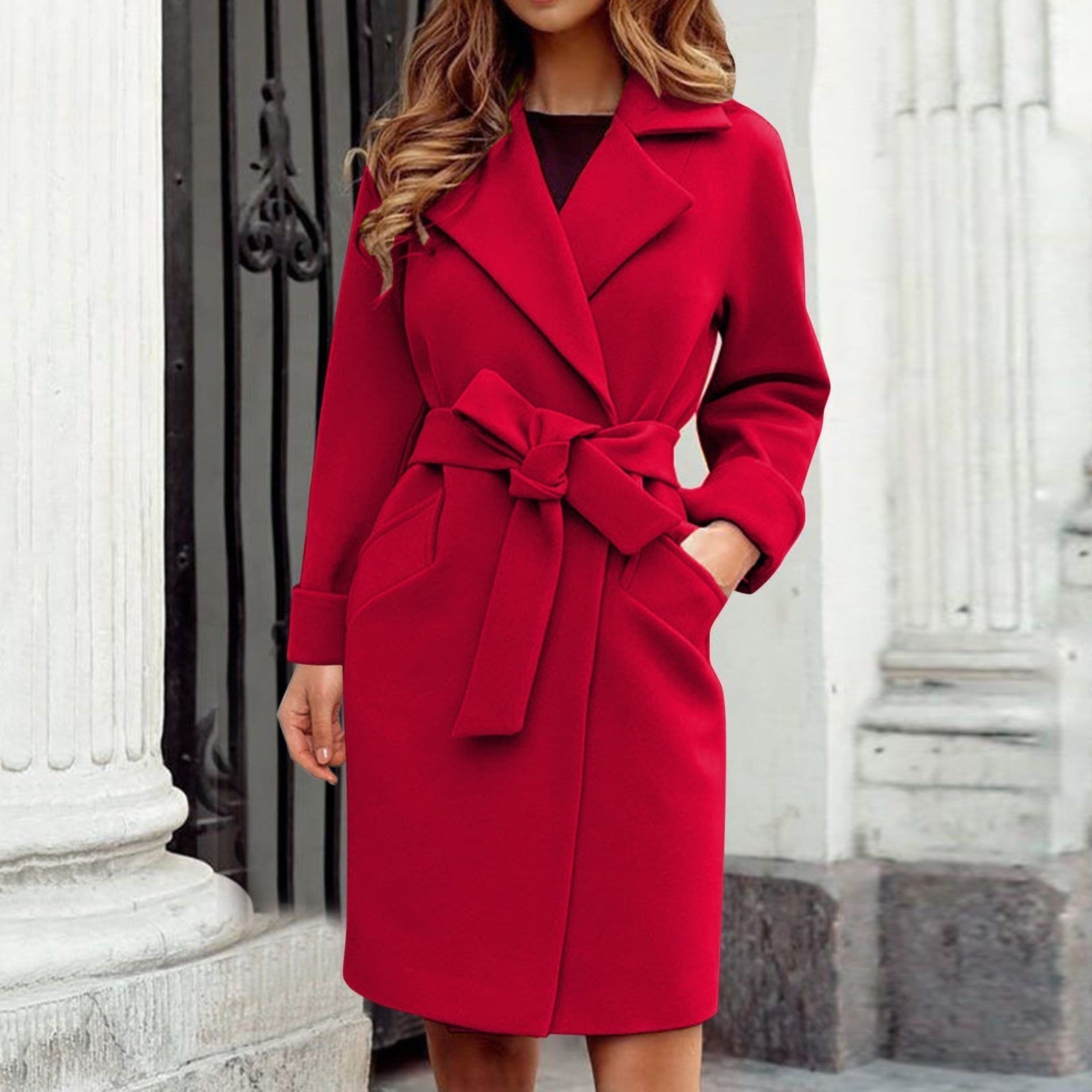 Noémie – Manteau femme ceinturé