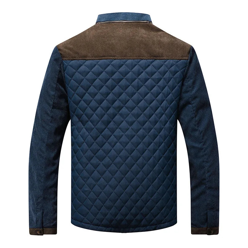 Veste matelassée pour homme automne légère résistante en tissu mixte avec finitions contrastées Gaspard