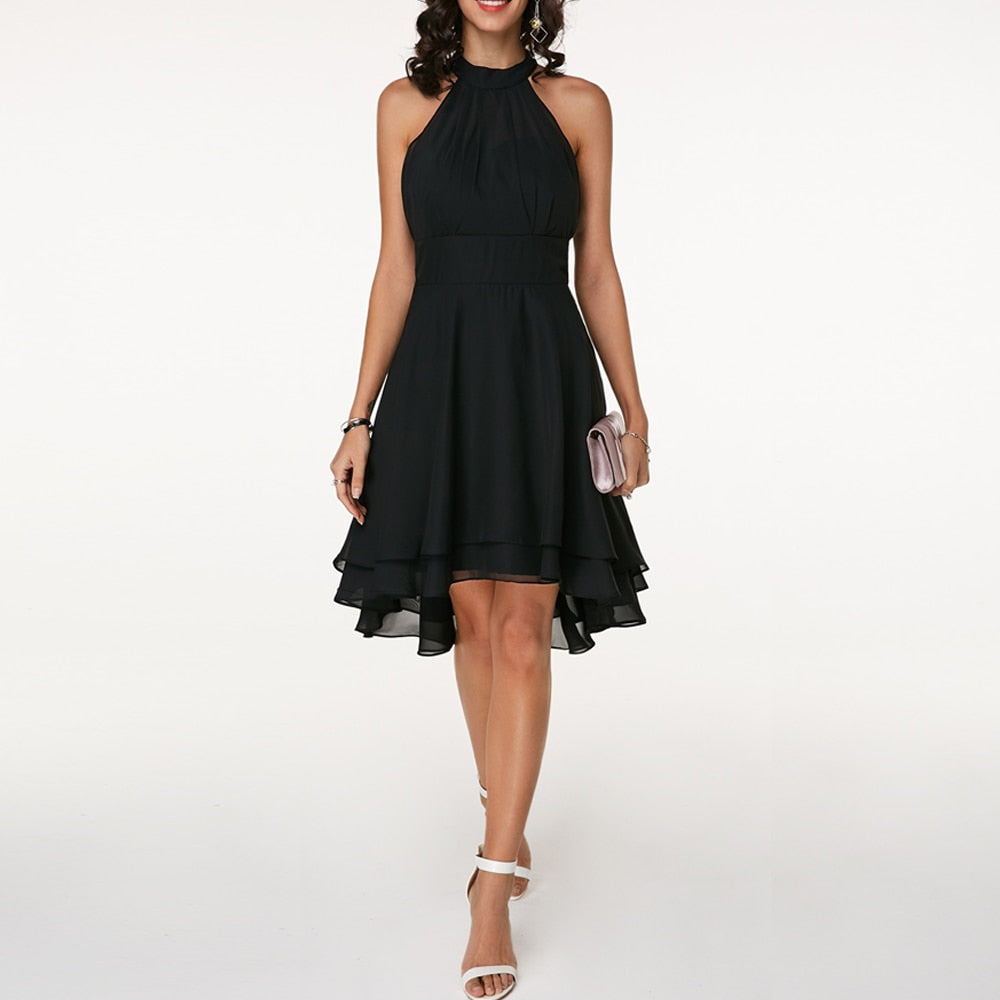 Élodie – Robe midi élégante avec ruches femme