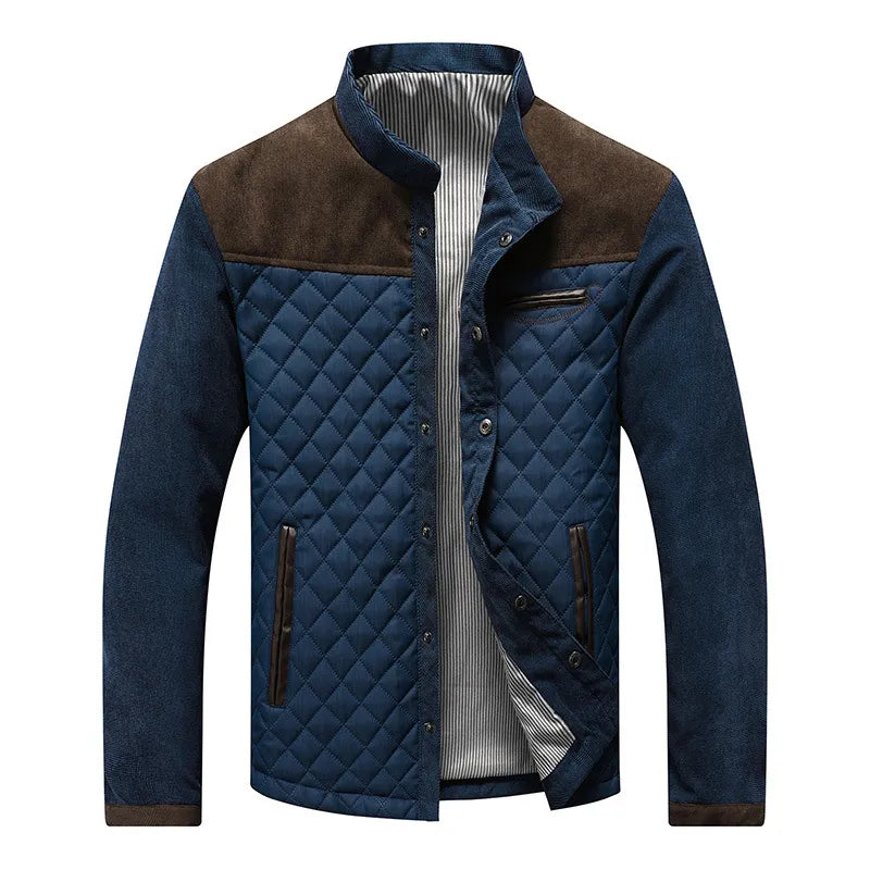 Veste matelassée pour homme automne légère résistante en tissu mixte avec finitions contrastées Gaspard