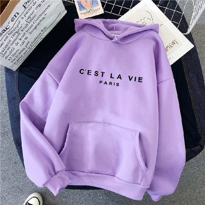 Sophie – Sweat à capuche femme oversize imprimé