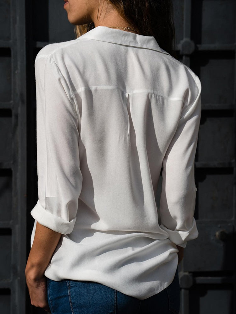 Blouse légère en chiffon – élégance décontractée et confort aérien