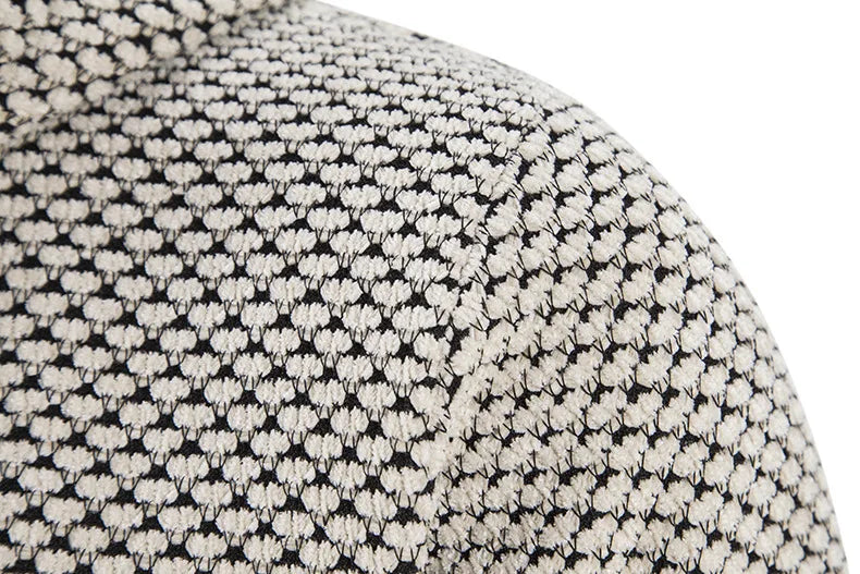 Veste zippée en maille pour homme automne chaude doublée en polaire avec capuche intégrée Noé