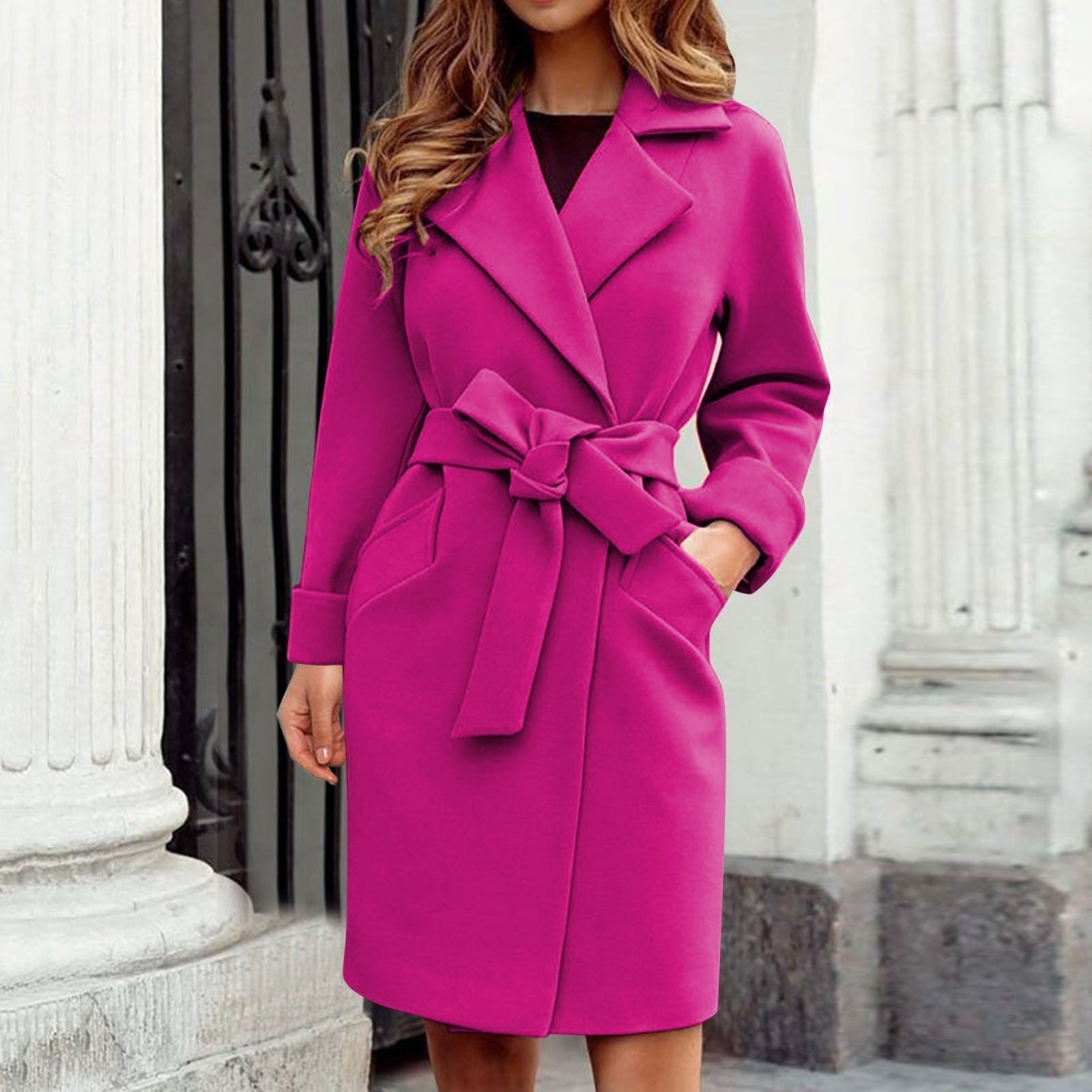 Noémie – Manteau femme ceinturé