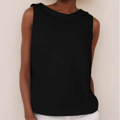 Agathe – Top sans manches à col roulé femme