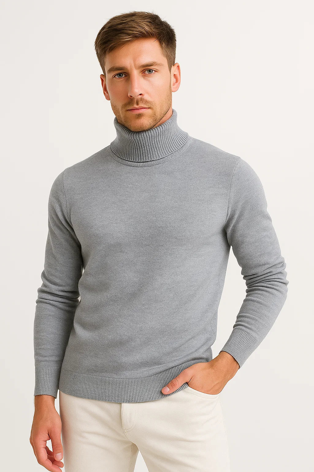 Clément – Pull col roulé classique homme