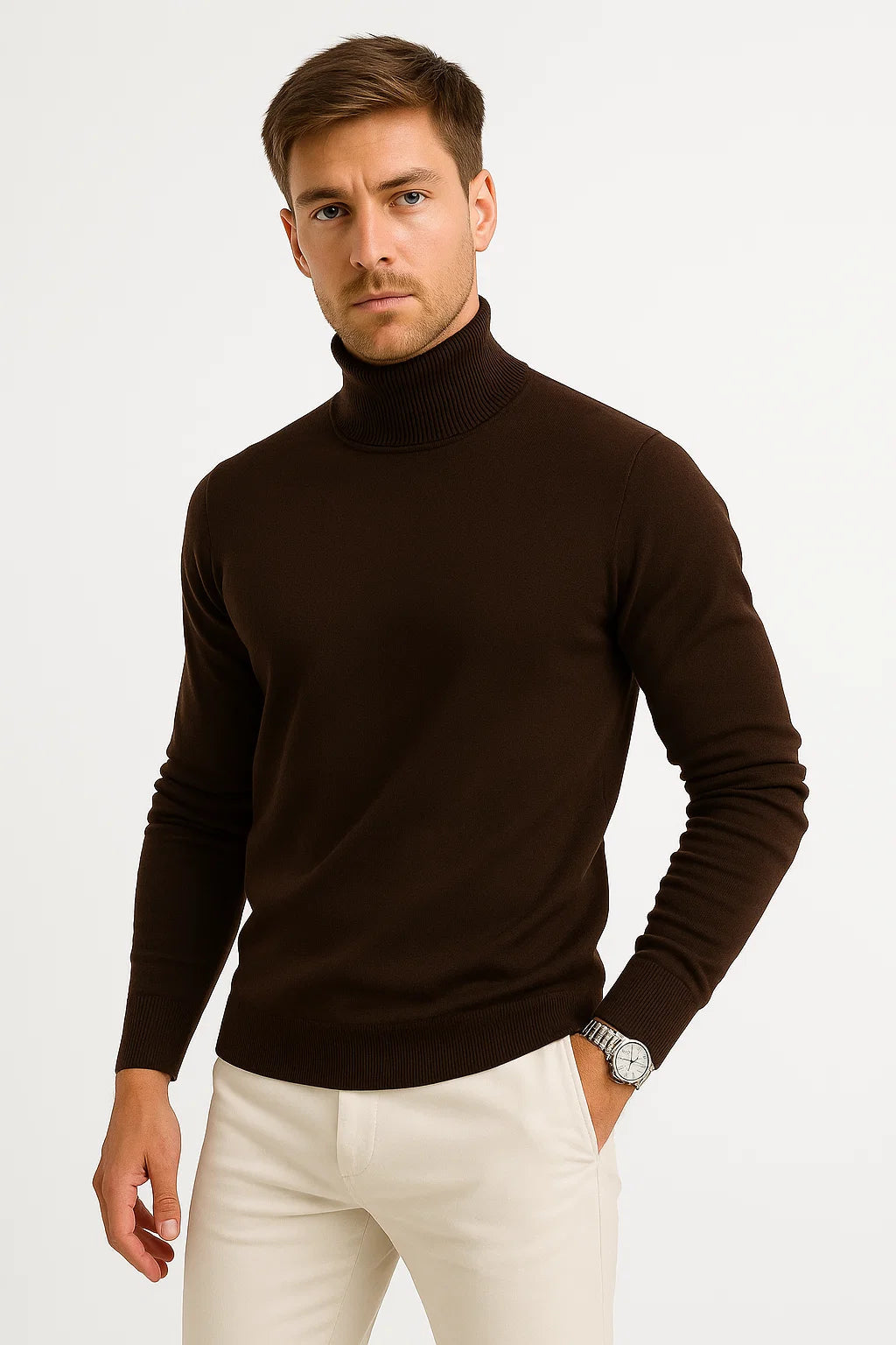 Clément – Pull col roulé classique homme