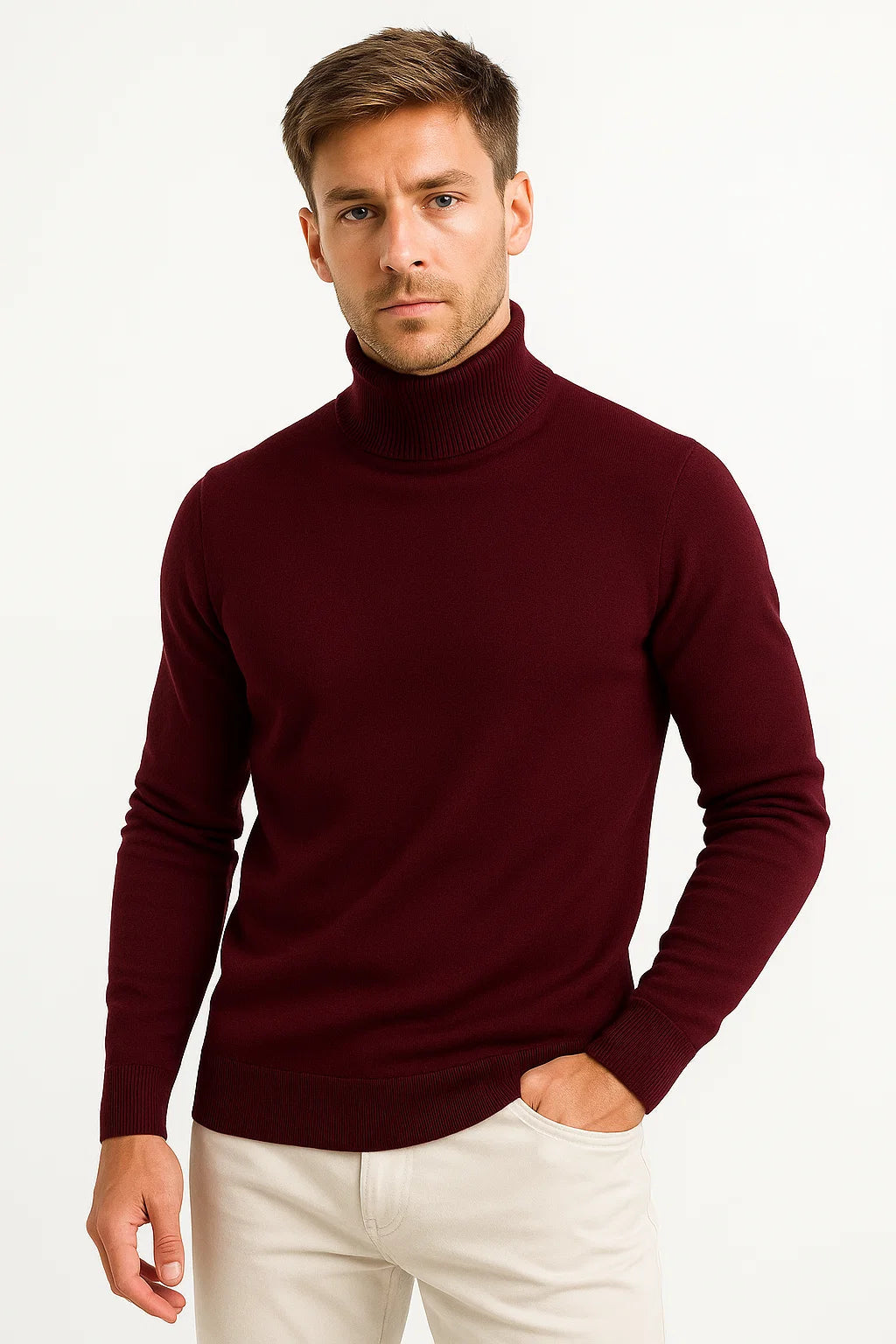 Clément – Pull col roulé classique homme