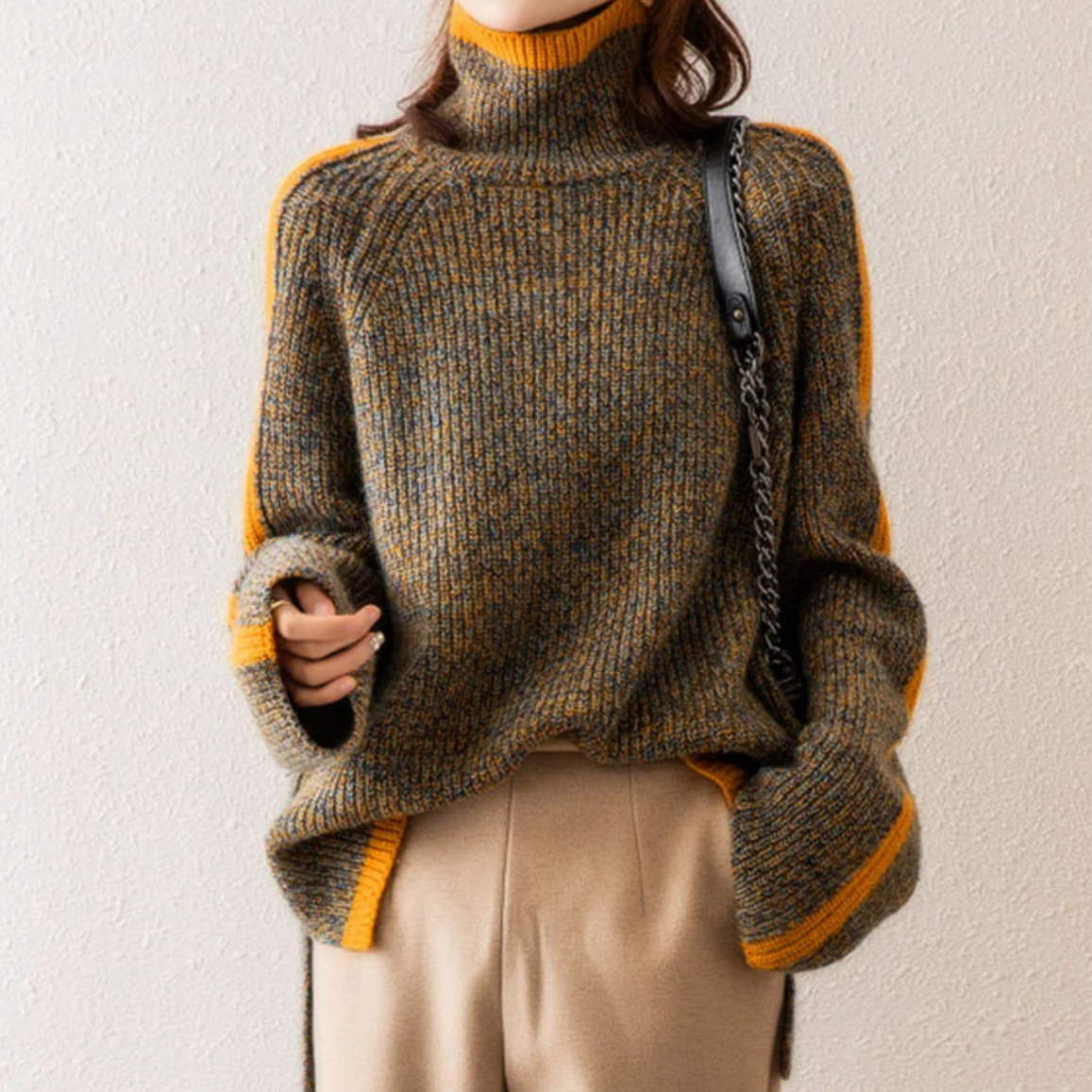 Léa – Pull femme oversize tricoté