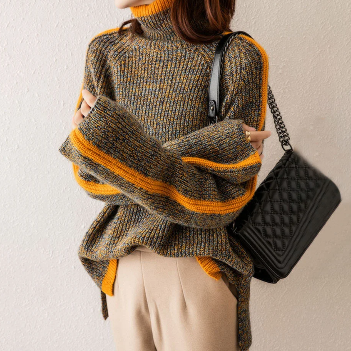 Léa – Pull femme oversize tricoté