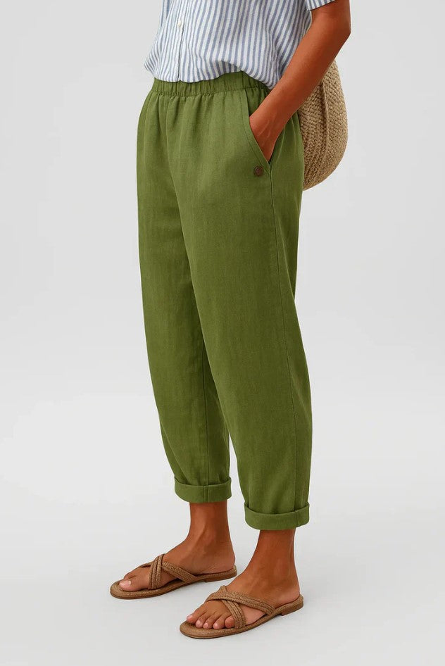 Brigitte – Pantalon intemporel uni au quotidien femme