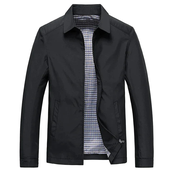 Veste pour homme automne déperlante en coton léger avec doublure à carreaux Gabriel