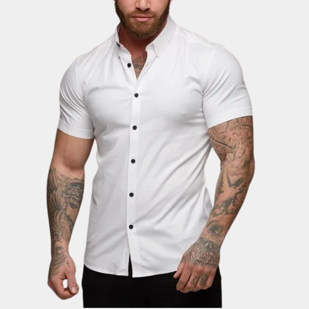 Chemise homme manches courtes – style classique et confort quotidien