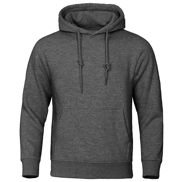 Sweat à capuche pour homme automne en molleton doux uni à coupe classique Nathan