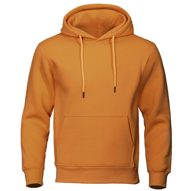 Sweat à capuche pour homme automne en molleton doux uni à coupe classique Nathan