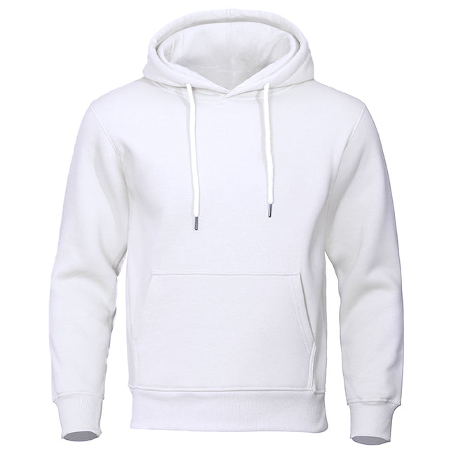Sweat à capuche pour homme automne en molleton doux uni à coupe classique Nathan