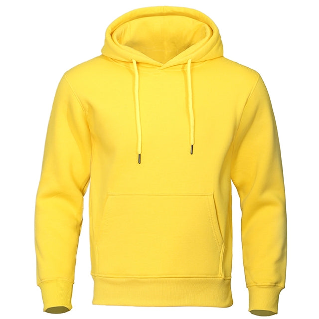 Sweat à capuche pour homme automne en molleton doux uni à coupe classique Nathan