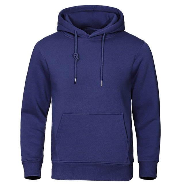 Sweat à capuche pour homme automne en molleton doux uni à coupe classique Nathan
