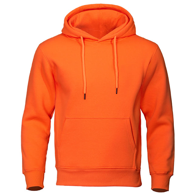 Sweat à capuche pour homme automne en molleton doux uni à coupe classique Nathan