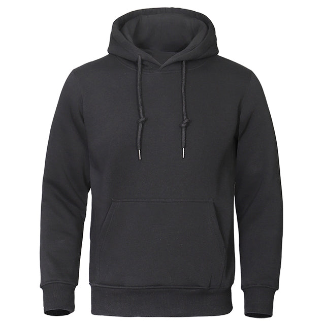 Sweat à capuche pour homme automne en molleton doux uni à coupe classique Nathan