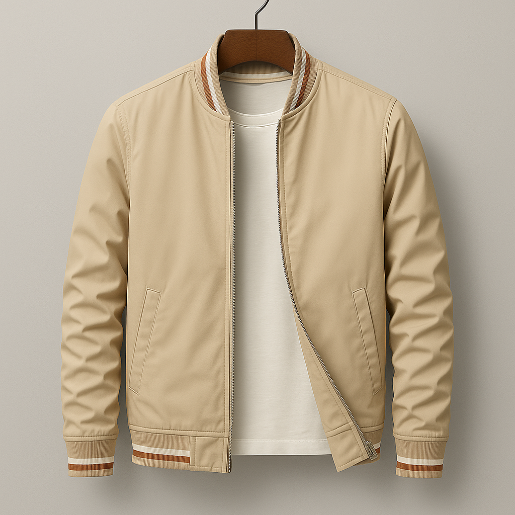 Veste pour homme automne déperlante respirante en polyester avec coupe casual Laurent