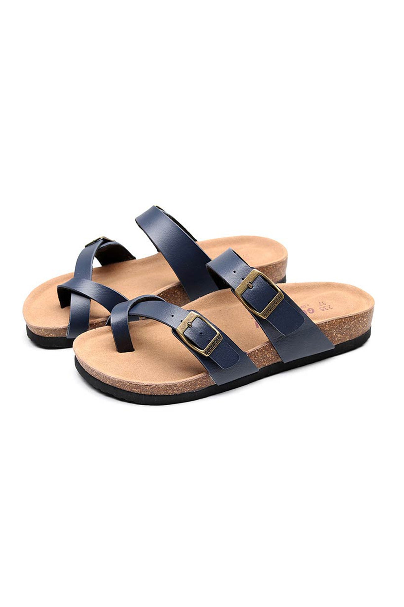 Anaïs – Sandales Plates à Anneau d'Orteil et Brides Croisées