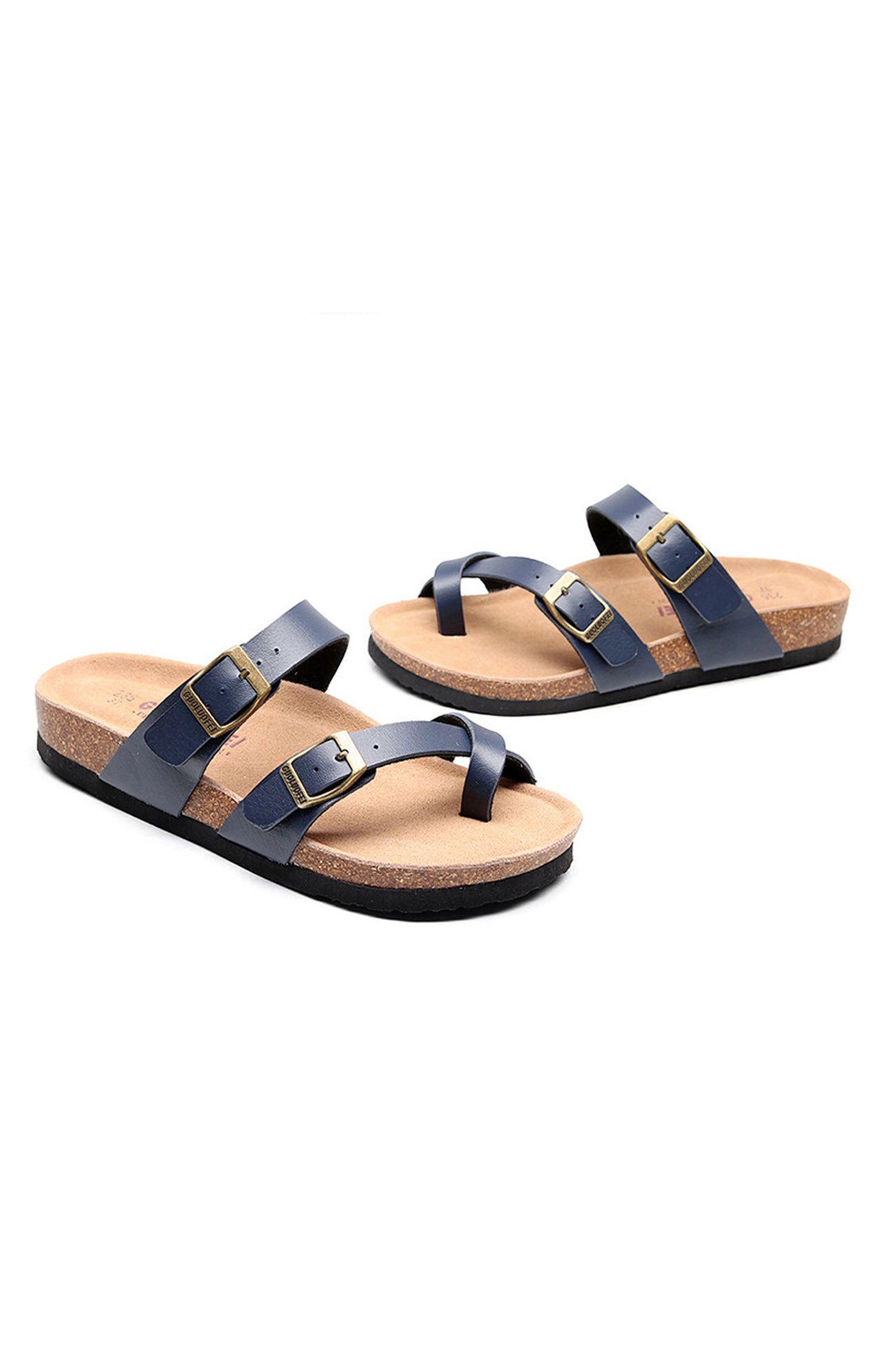 Anaïs – Sandales Plates à Anneau d'Orteil et Brides Croisées