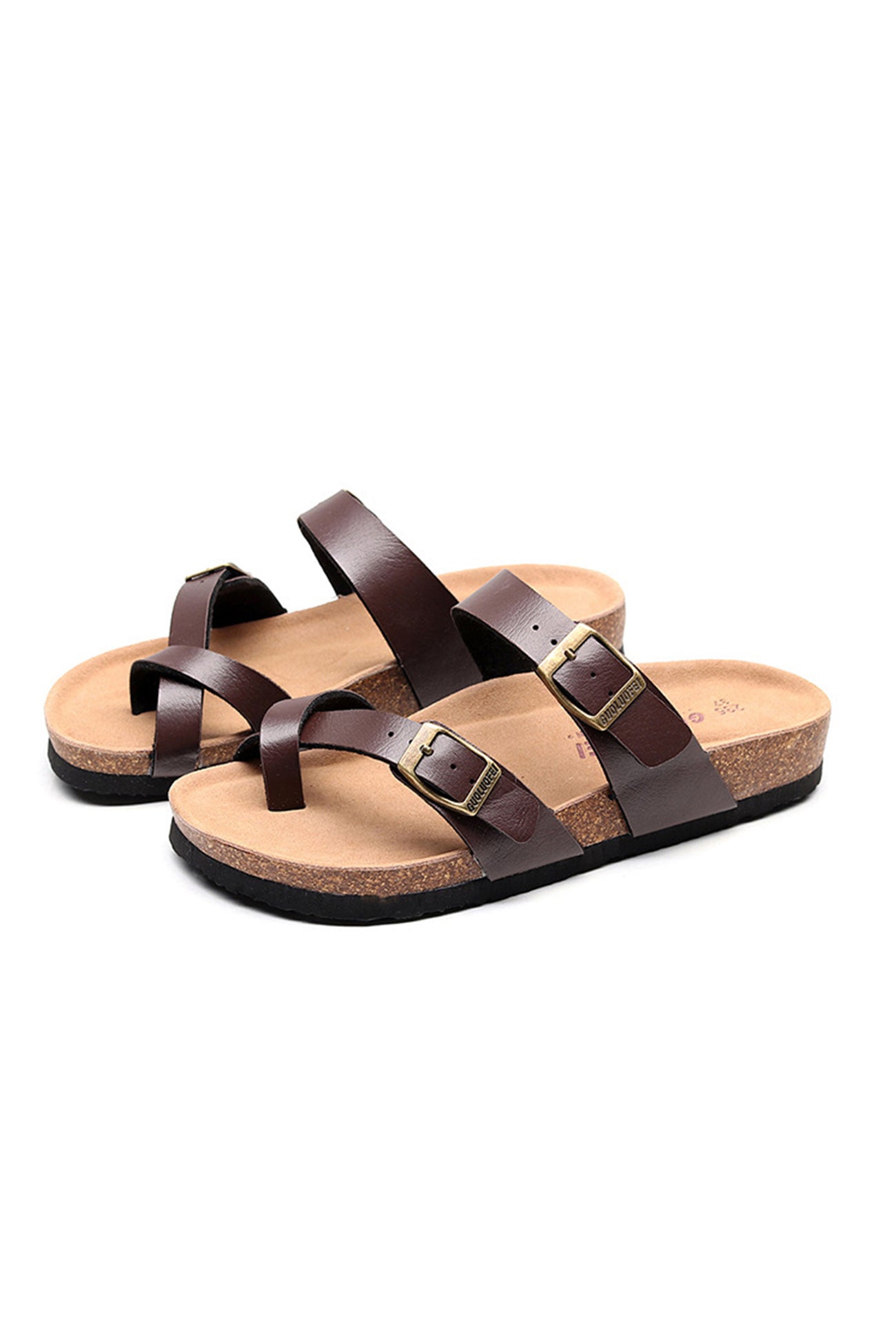 Anaïs – Sandales Plates à Anneau d'Orteil et Brides Croisées
