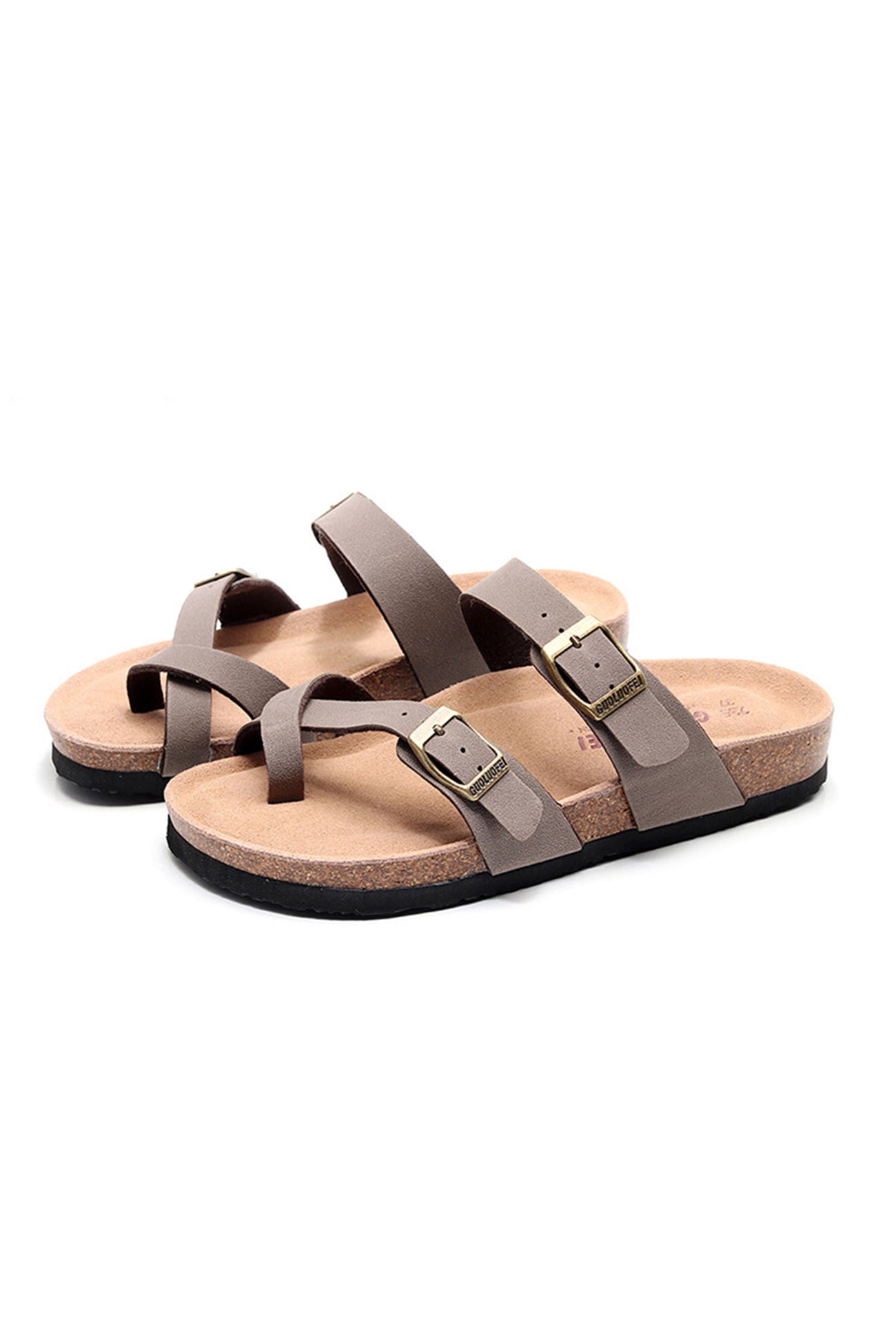 Anaïs – Sandales Plates à Anneau d'Orteil et Brides Croisées
