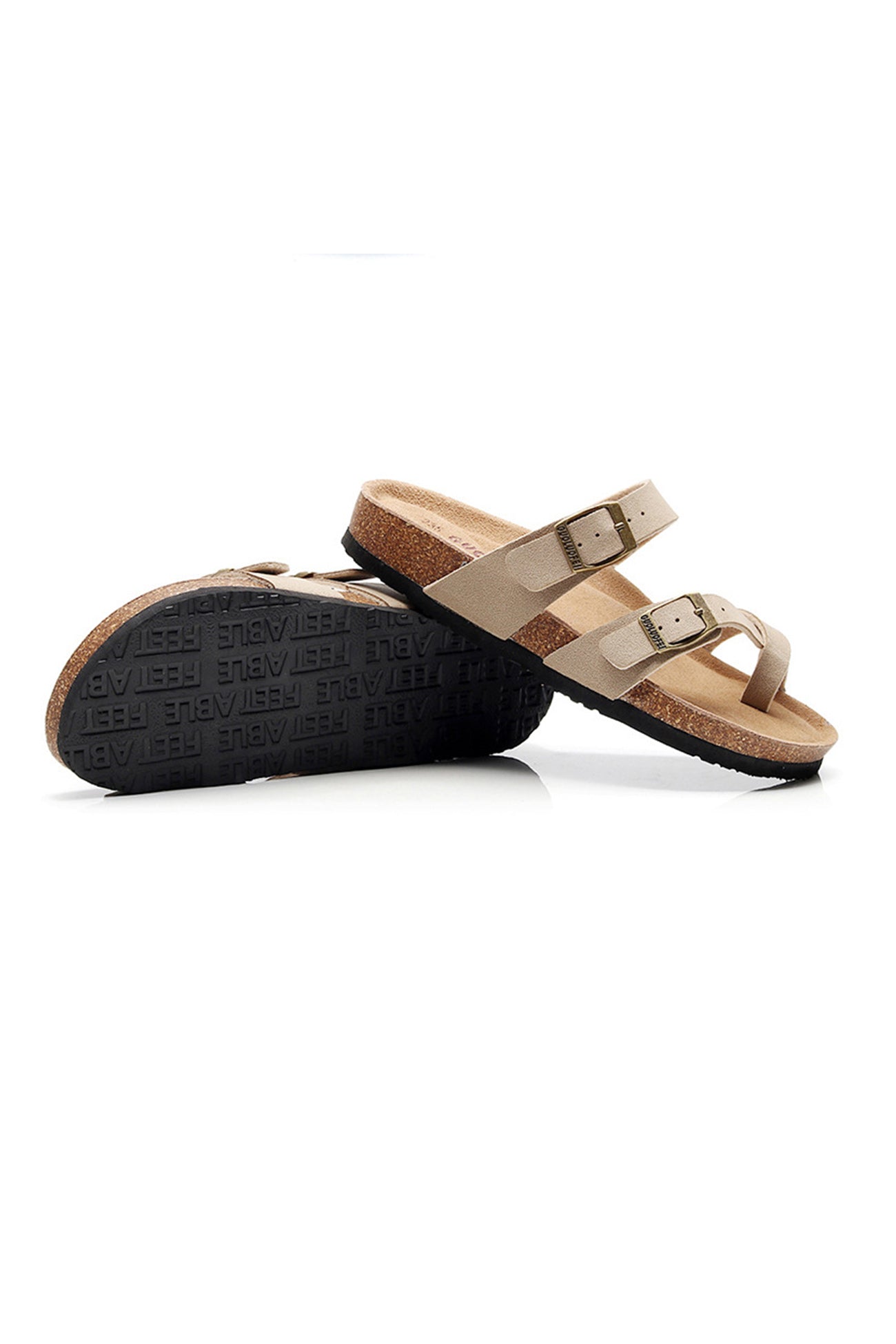 Anaïs – Sandales Plates à Anneau d'Orteil et Brides Croisées