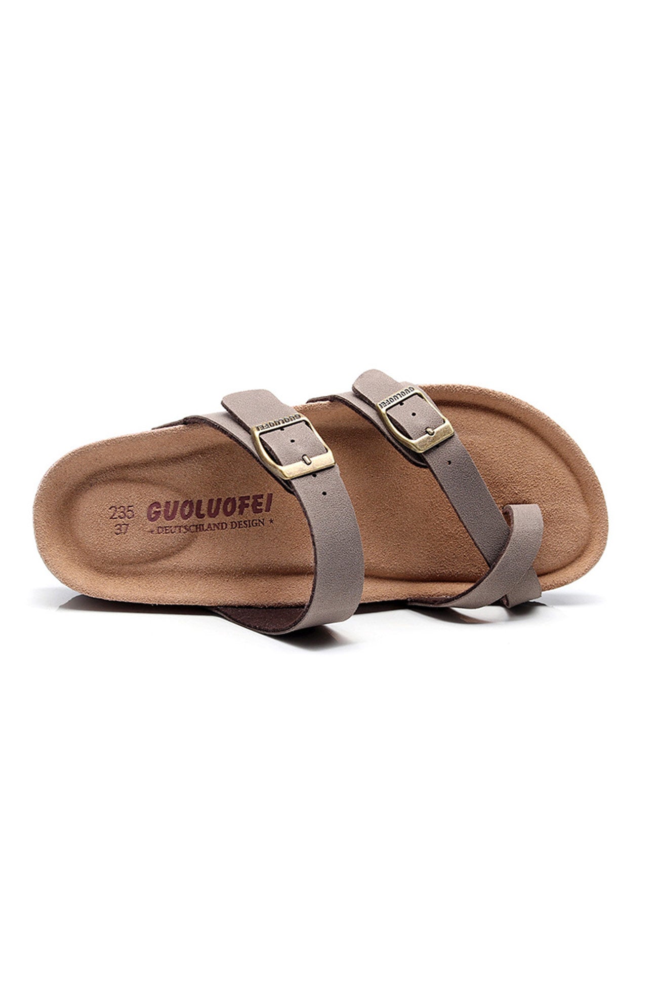 Anaïs – Sandales Plates à Anneau d'Orteil et Brides Croisées