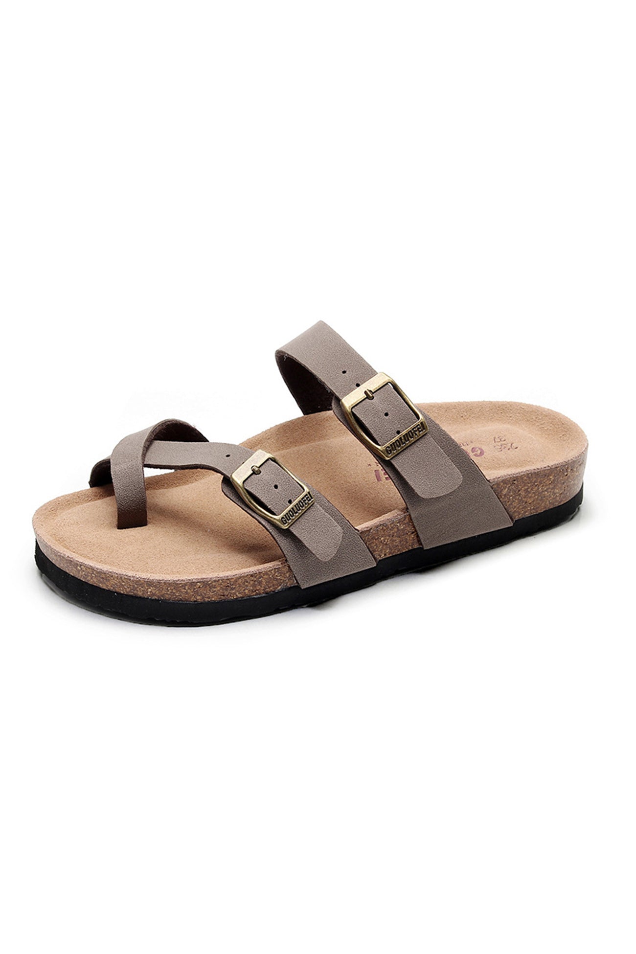 Anaïs – Sandales Plates à Anneau d'Orteil et Brides Croisées
