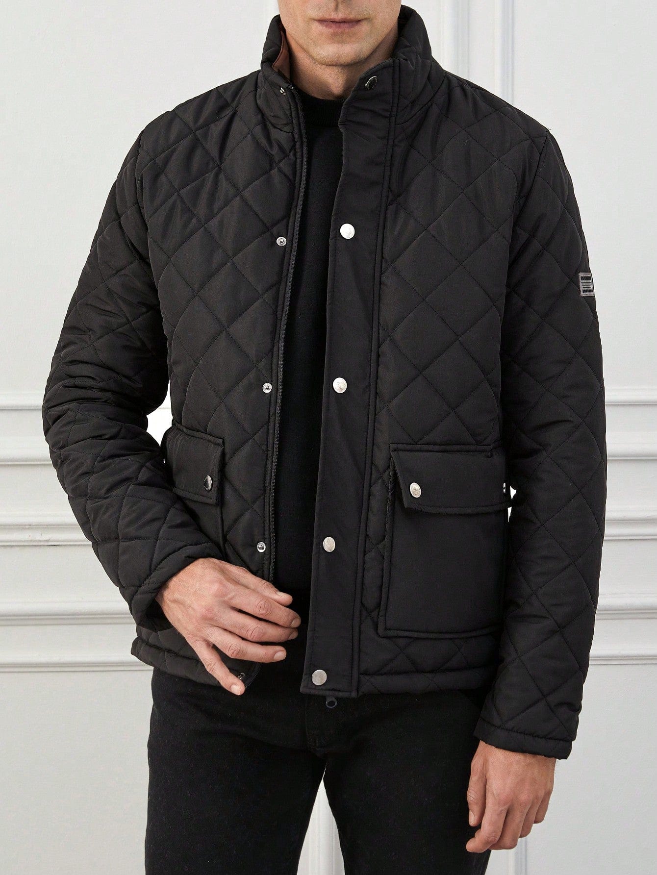 Alain – Veste homme hiver matelassée col montant