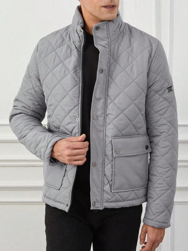 Alain – Veste homme hiver matelassée col montant