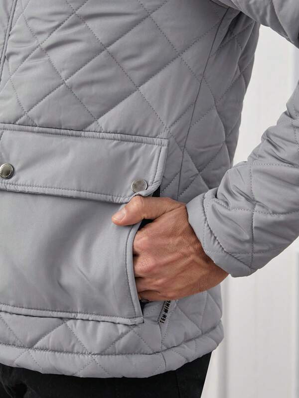 Alain – Veste homme hiver matelassée col montant