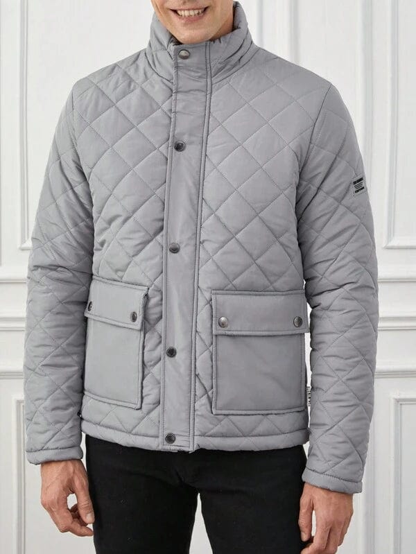 Alain – Veste homme hiver matelassée col montant