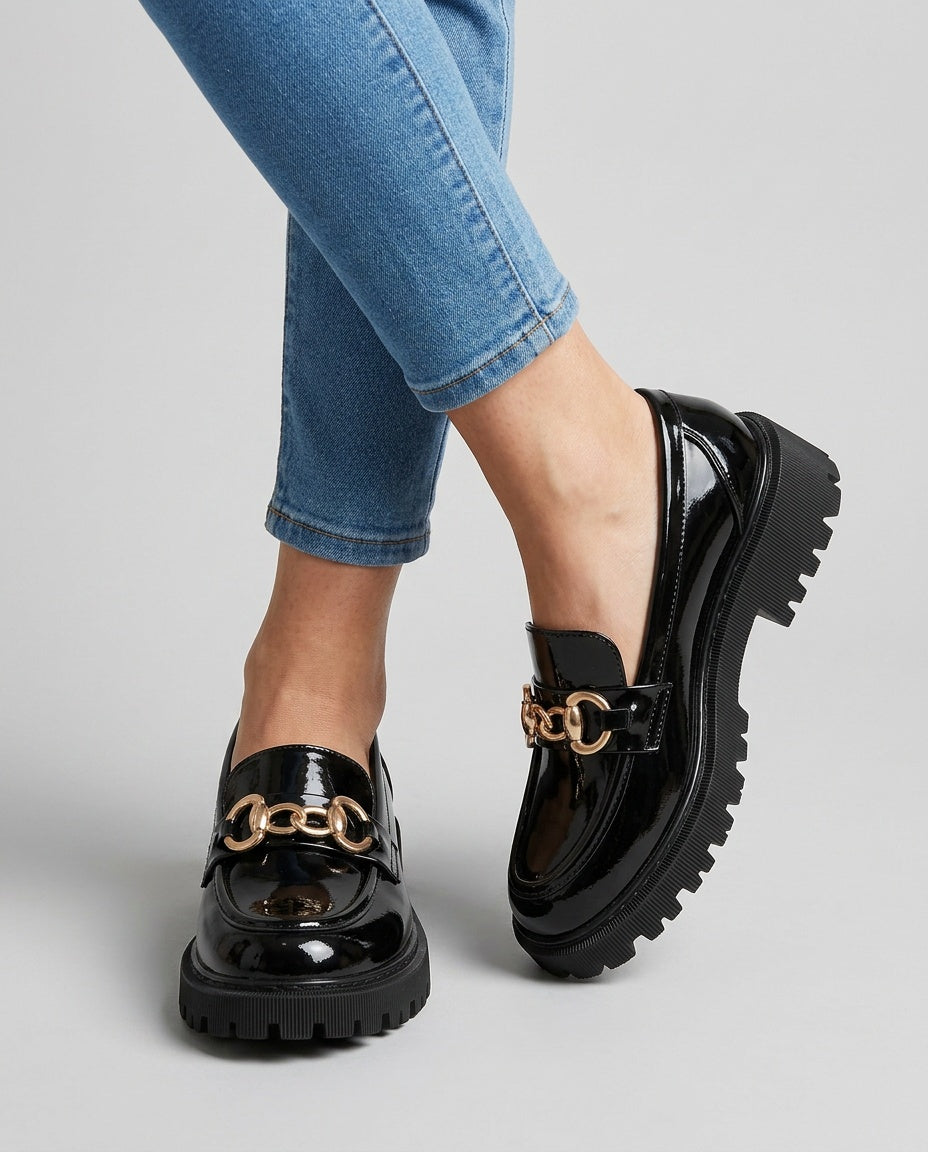 Mocassins femme à plateforme et talon bloc 5