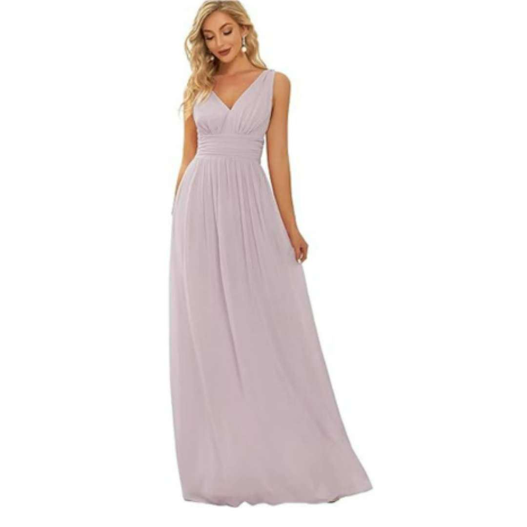 Manon – Robe maxi sans manches à col en V femme