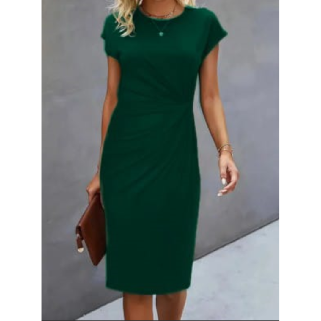 Marianne – Robe midi formelle à manches courtes femme
