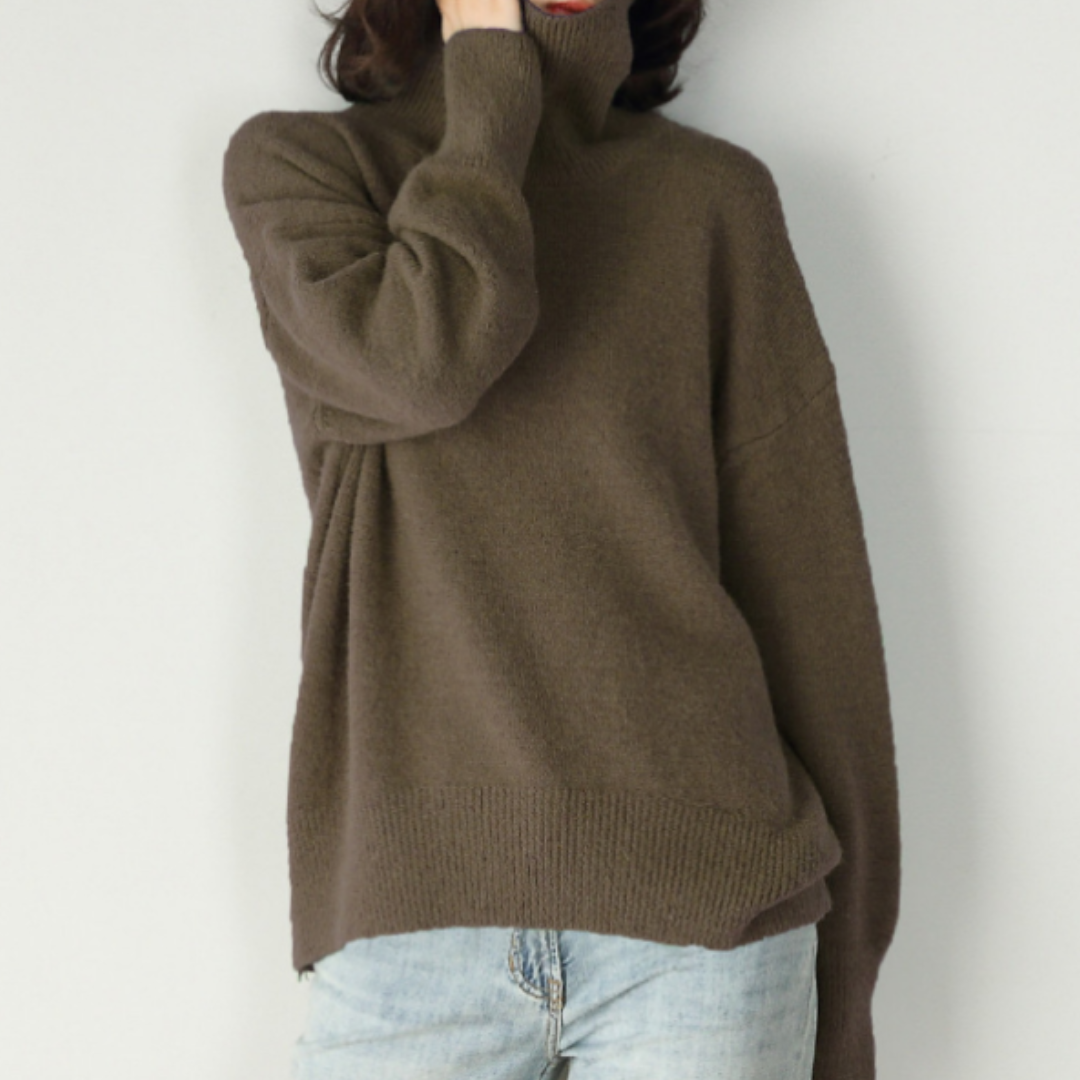 Auriane – Pull femme col roulé oversize