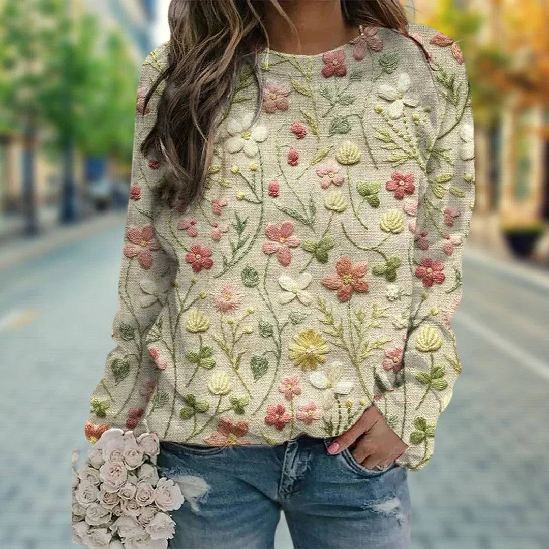 Isabelle – Pull femme brodé